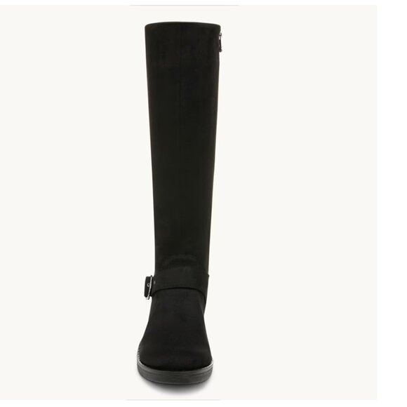 Life Stride Olympia Knee High Black Heeled Boots with Side Zipper and Buckle - Picture 4 of 12